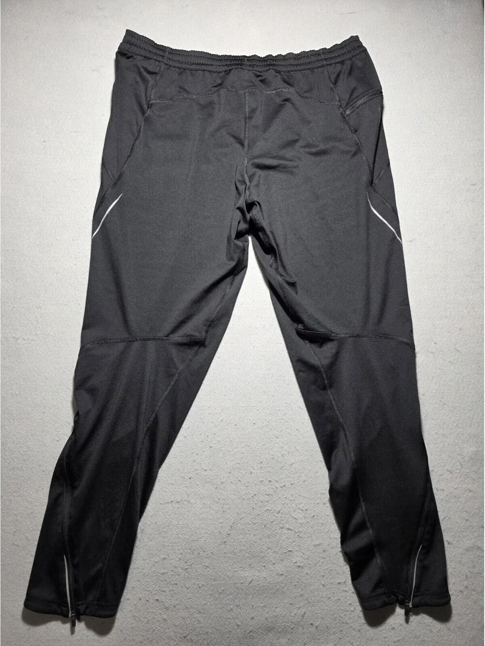 Adidas Climalite Mens Large Black Running Track Pants Zipper Ankle Style G80480